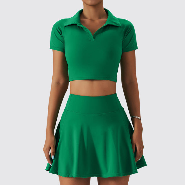 Women's Quick-Drying Tennis Suit Set for Gym & Outdoor